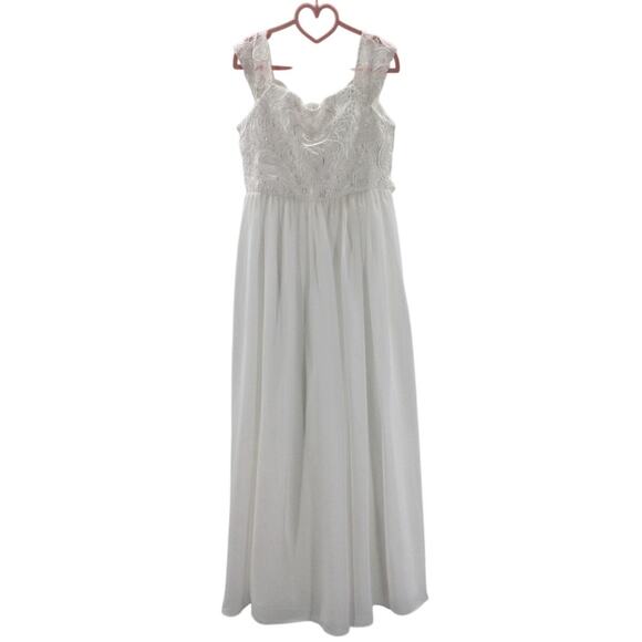 GIRL'S PARTY DRESS SZ 10 white lace flower girl communion baptism NEW B103 - Picture 1 of 7